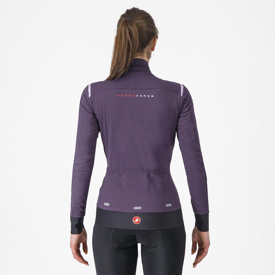 Castelli ALPHA FLIGHT ROS W Women Jackets Purple | OCUP80975