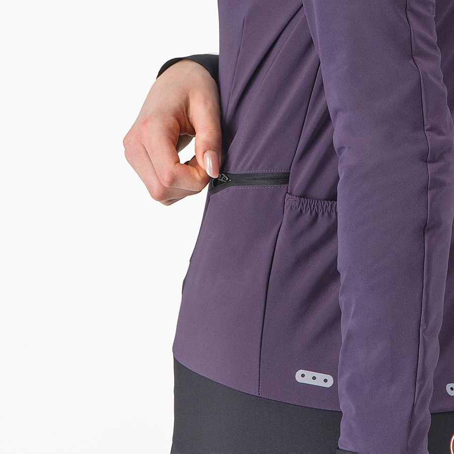 Castelli ALPHA FLIGHT ROS W Women Jackets Purple | OCUP80975