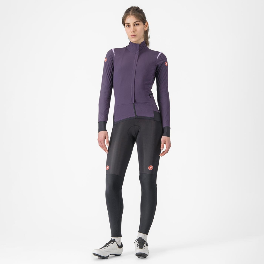 Castelli ALPHA FLIGHT ROS W Women Jackets Purple | OCUP80975