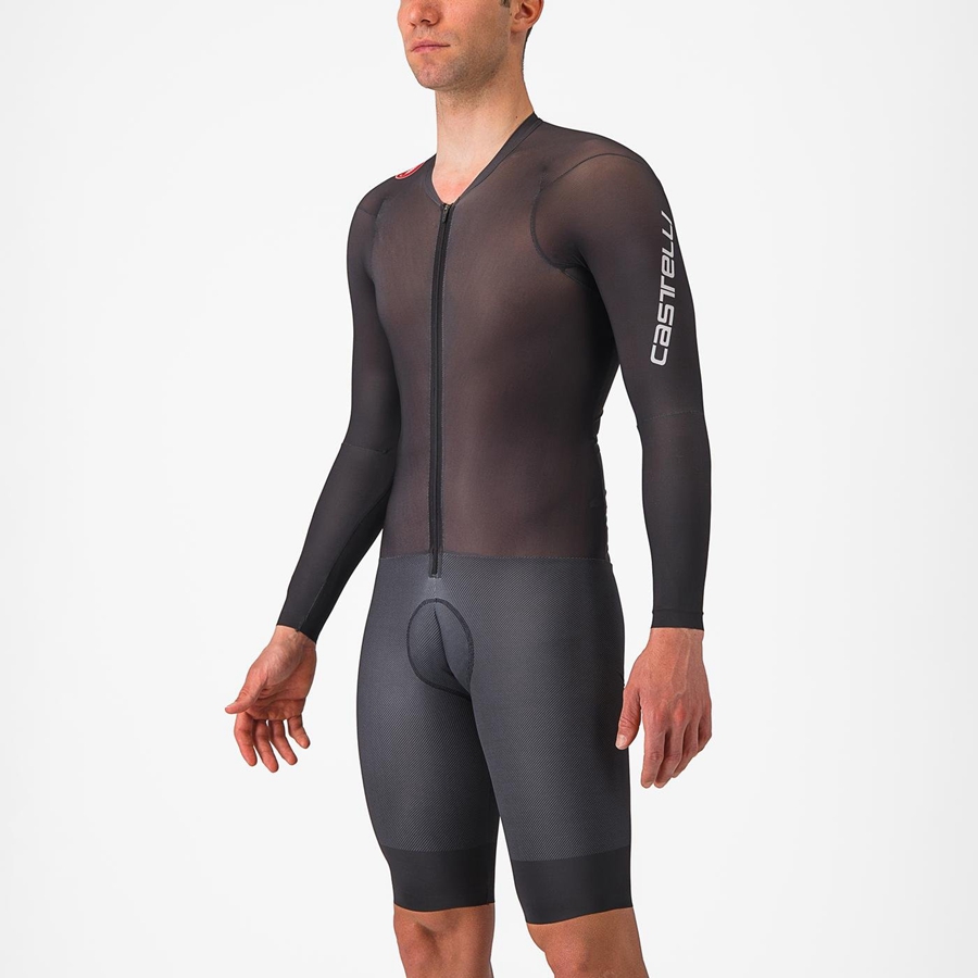 Castelli BODY PAINT 4.X Men Speedsuits Black | DULT80473