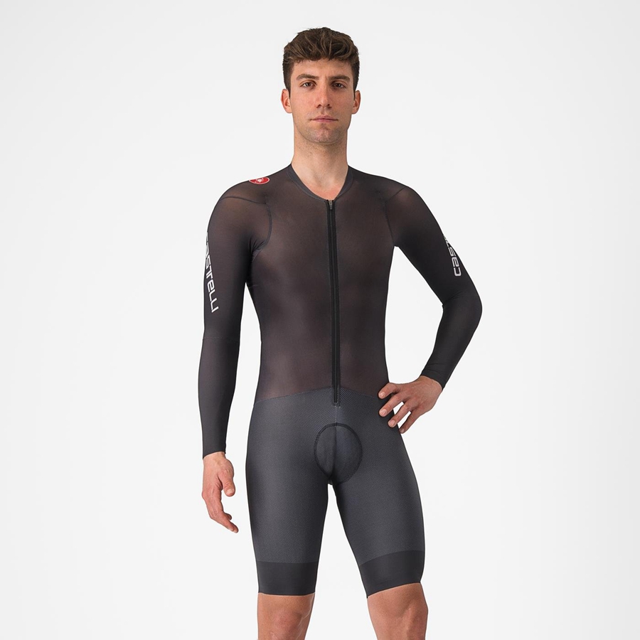 Castelli BODY PAINT 4.X Men Speedsuits Black | DULT80473