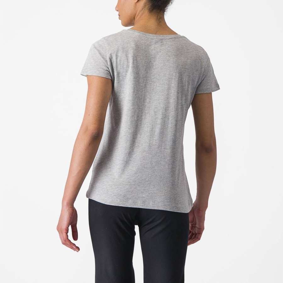 Castelli CASTELLI CLASSICO W TEE Women Casual Light Grey | ZMJF96537