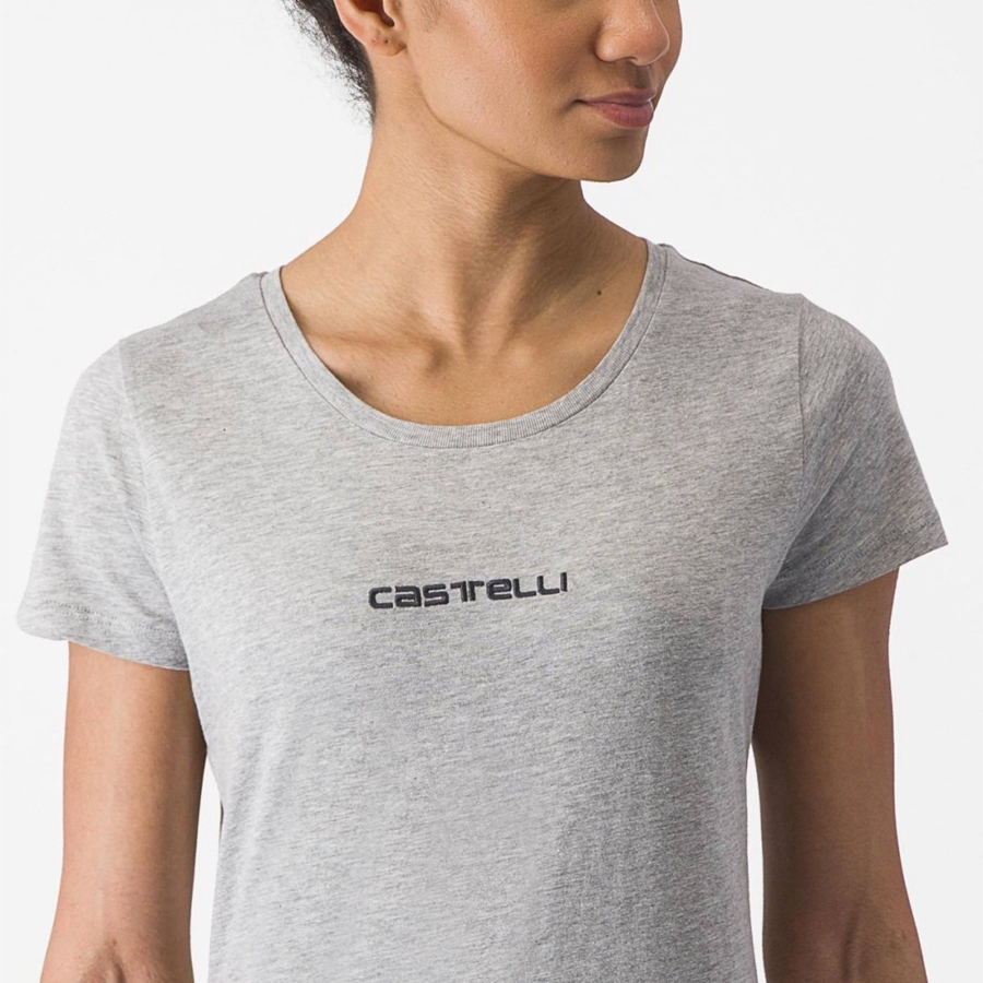 Castelli CASTELLI CLASSICO W TEE Women Casual Light Grey | ZMJF96537