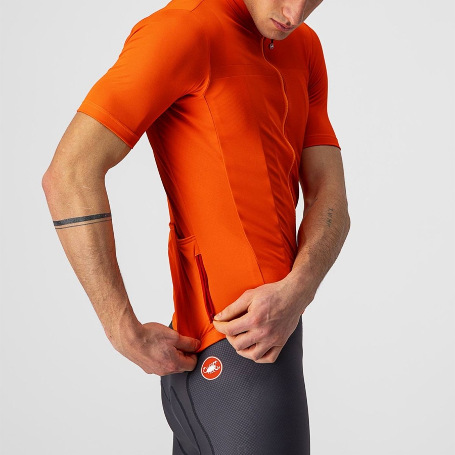 Castelli CLASSIFICA Men Jersey Orange | MAEG75896