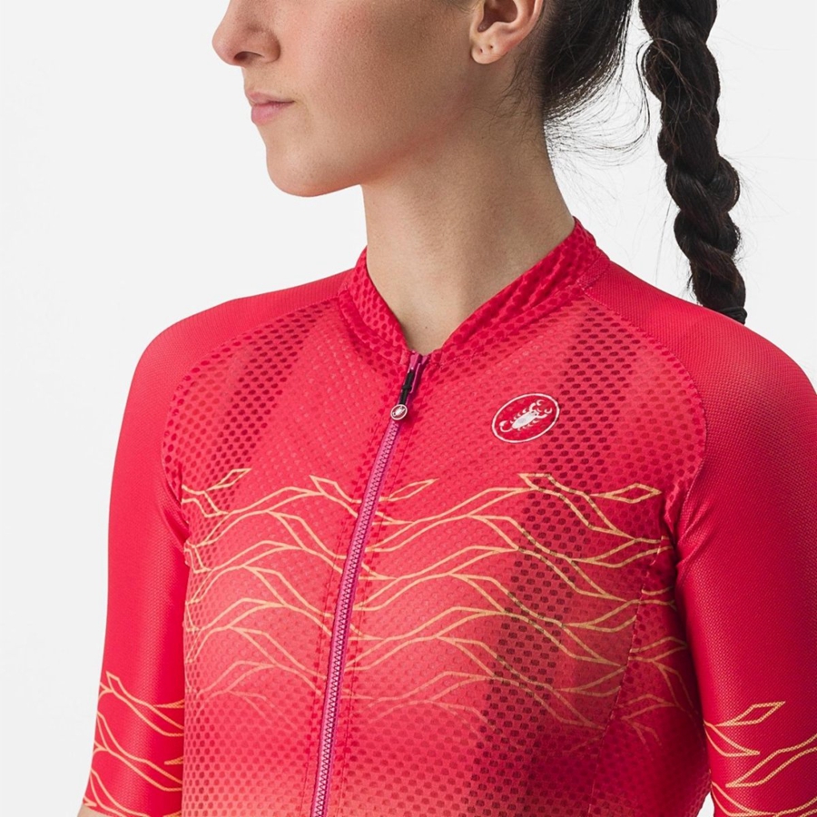 Castelli CLIMBER'S 2.0 W Women Jersey Orange | RGOT25489