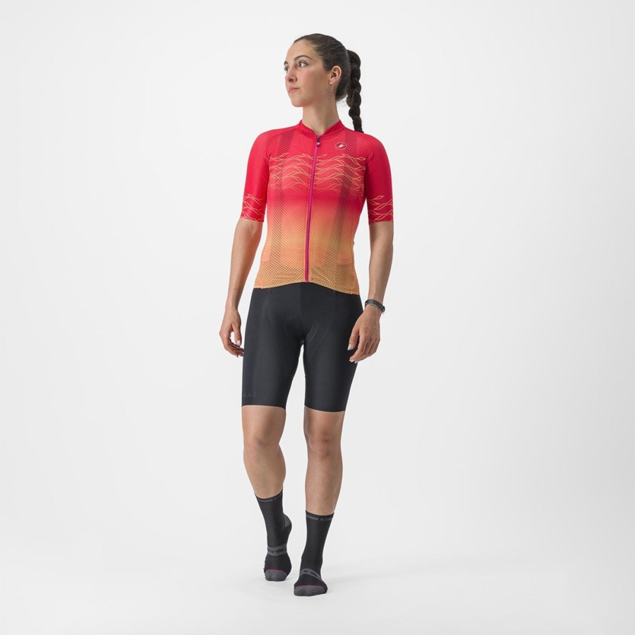 Castelli CLIMBER'S 2.0 W Women Jersey Orange | RGOT25489