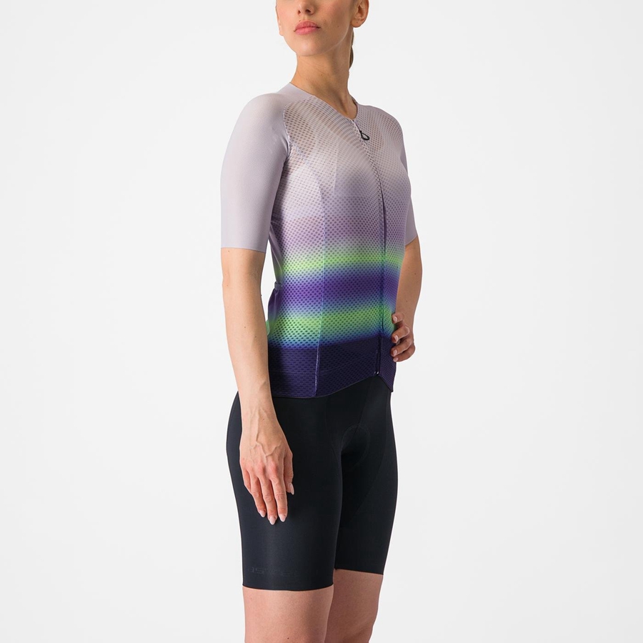 Castelli CLIMBER'S 4.0 W Women Jersey Purple White / Green / Dark Purple | FPBM09831