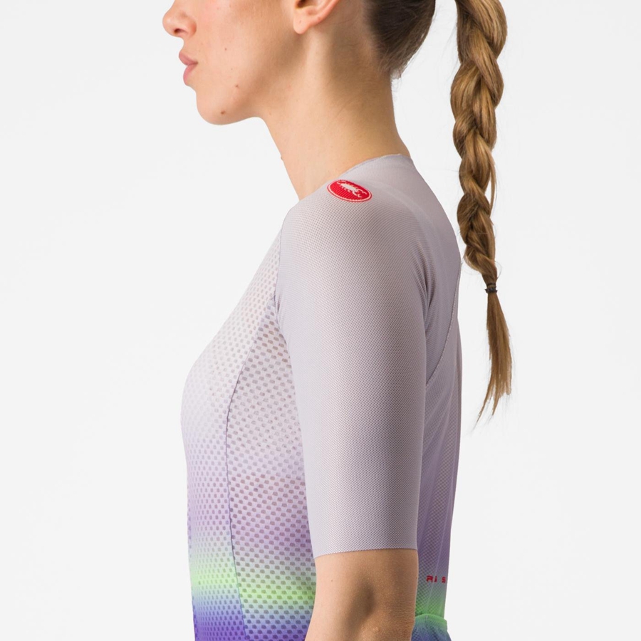 Castelli CLIMBER'S 4.0 W Women Jersey Purple White / Green / Dark Purple | FPBM09831