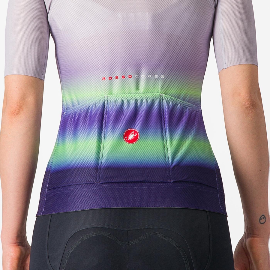 Castelli CLIMBER'S 4.0 W Women Jersey Purple White / Green / Dark Purple | FPBM09831