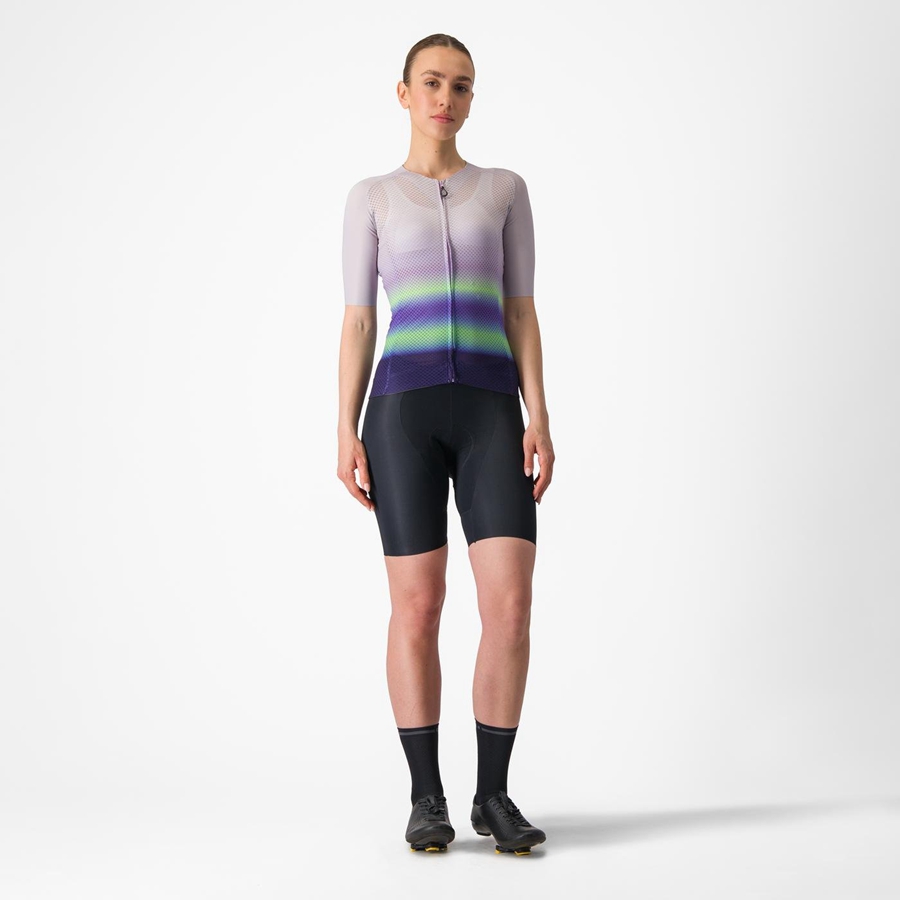 Castelli CLIMBER'S 4.0 W Women Jersey Purple White / Green / Dark Purple | FPBM09831