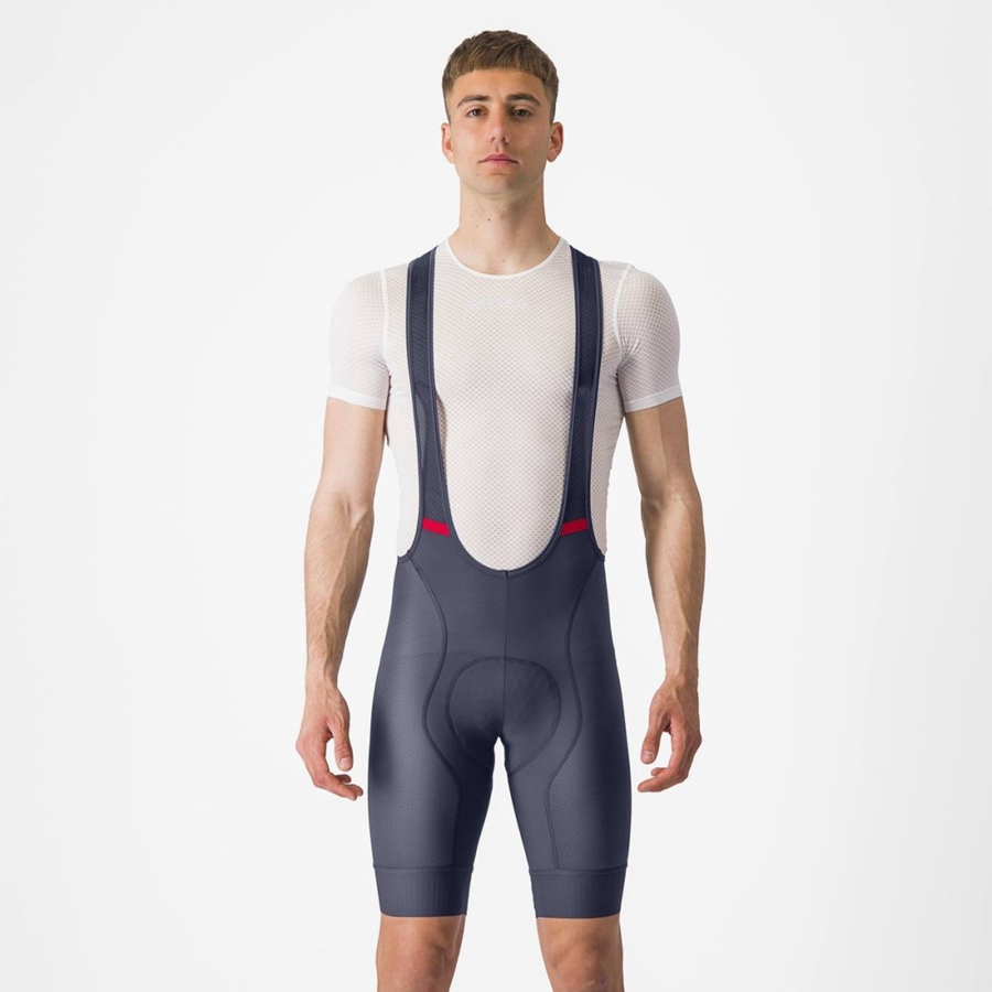 Castelli COMPETIZIONE Men Bib Shorts Blue | PCNJ78061