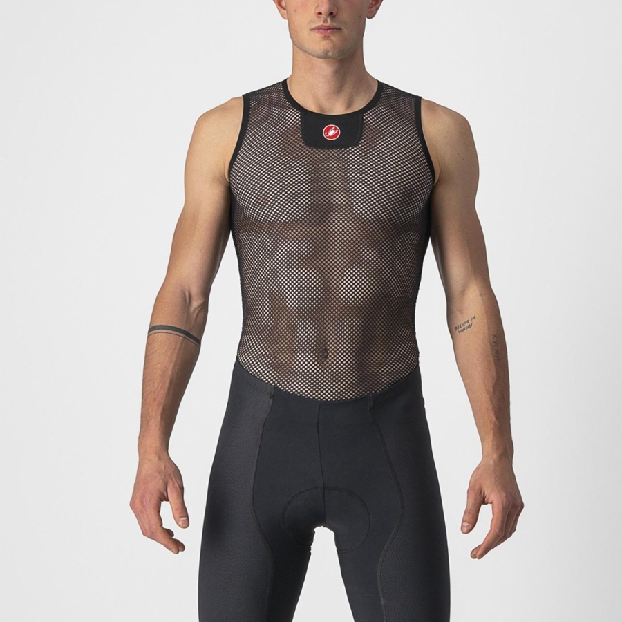 Castelli CORE MESH 3 SLEEVELESS Men Base Layer Black | UIYZ12304