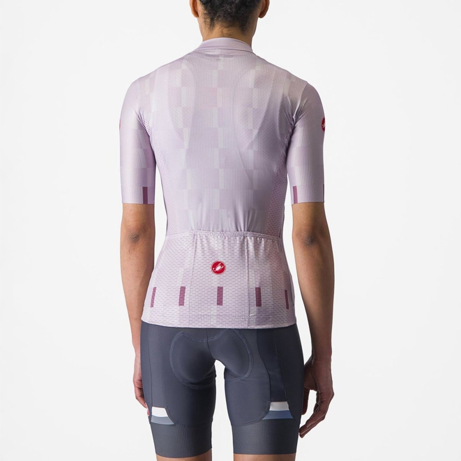 Castelli DIMENSIONE Women Jersey Purple White / Deep Purple | LZGO29367