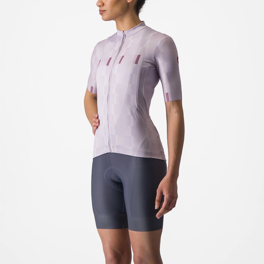 Castelli DIMENSIONE Women Jersey Purple White / Deep Purple | LZGO29367