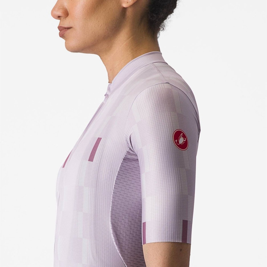 Castelli DIMENSIONE Women Jersey Purple White / Deep Purple | LZGO29367