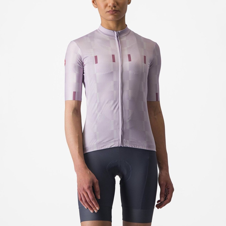 Castelli DIMENSIONE Women Jersey Purple White / Deep Purple | LZGO29367