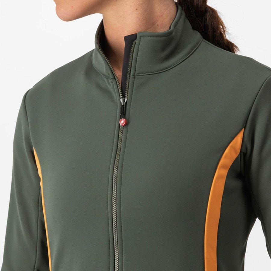 Castelli DINAMICA 2 Women Jackets Green | NKSF91763