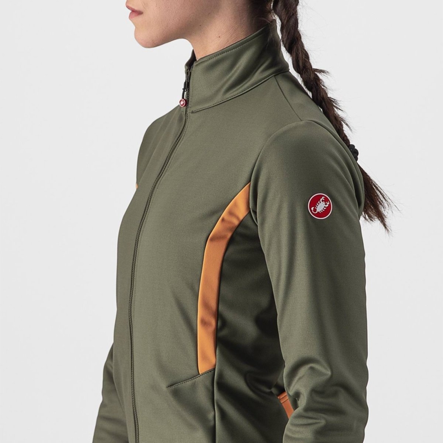 Castelli DINAMICA 2 Women Jackets Green | NKSF91763