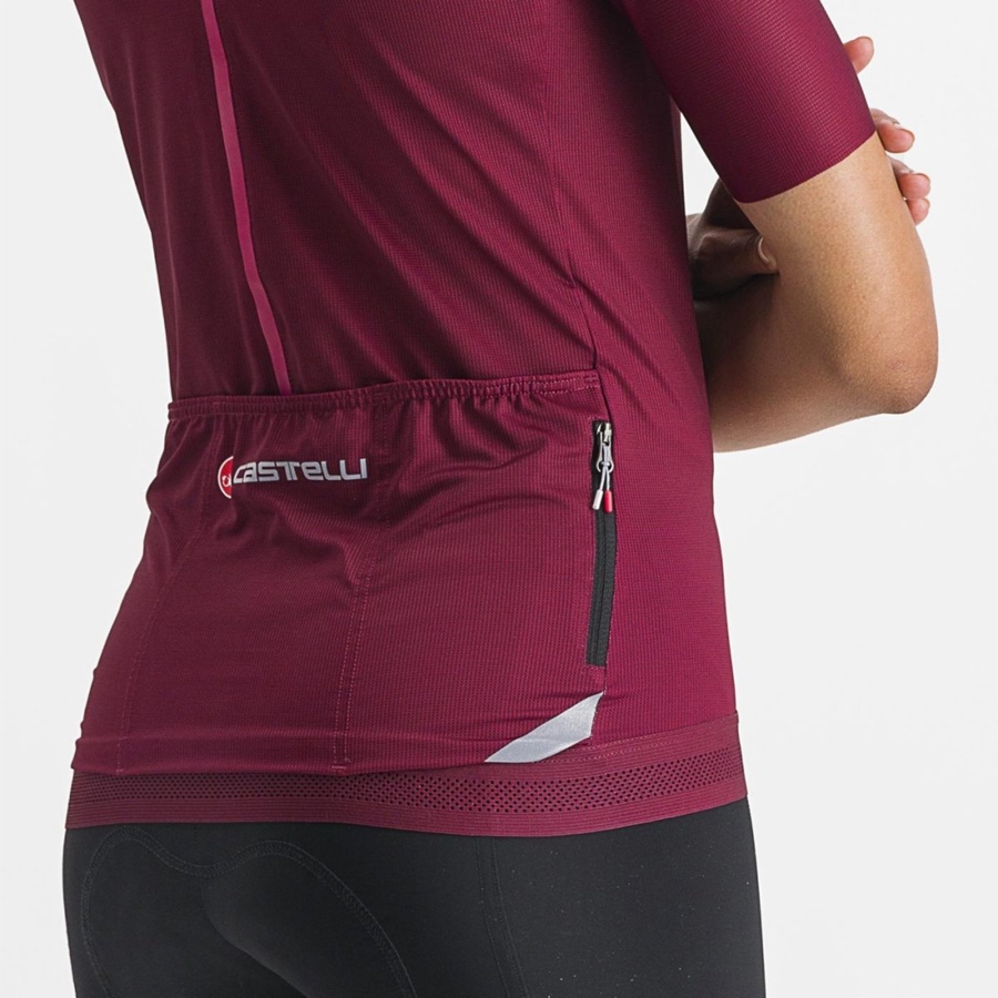 Castelli ENDURANCE W Women Jersey Burgundy | SVRD98473