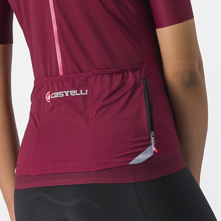 Castelli ENDURANCE W Women Jersey Burgundy | SVRD98473