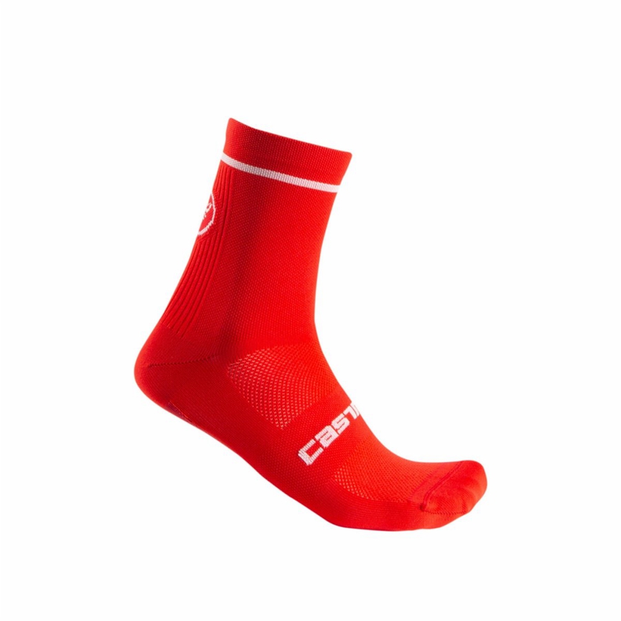 Castelli ENTRATA 13 Men Socks Red | KTON07135