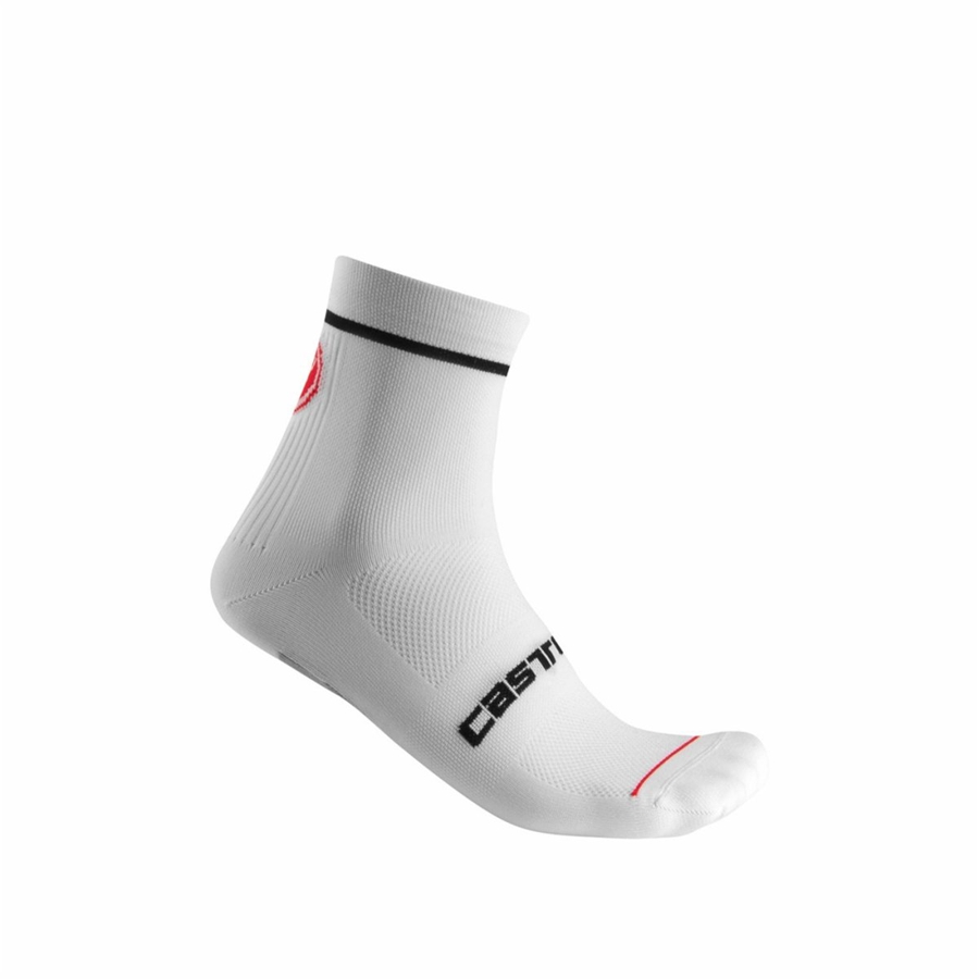 Castelli ENTRATA 9 Men Socks White | NHWO92453