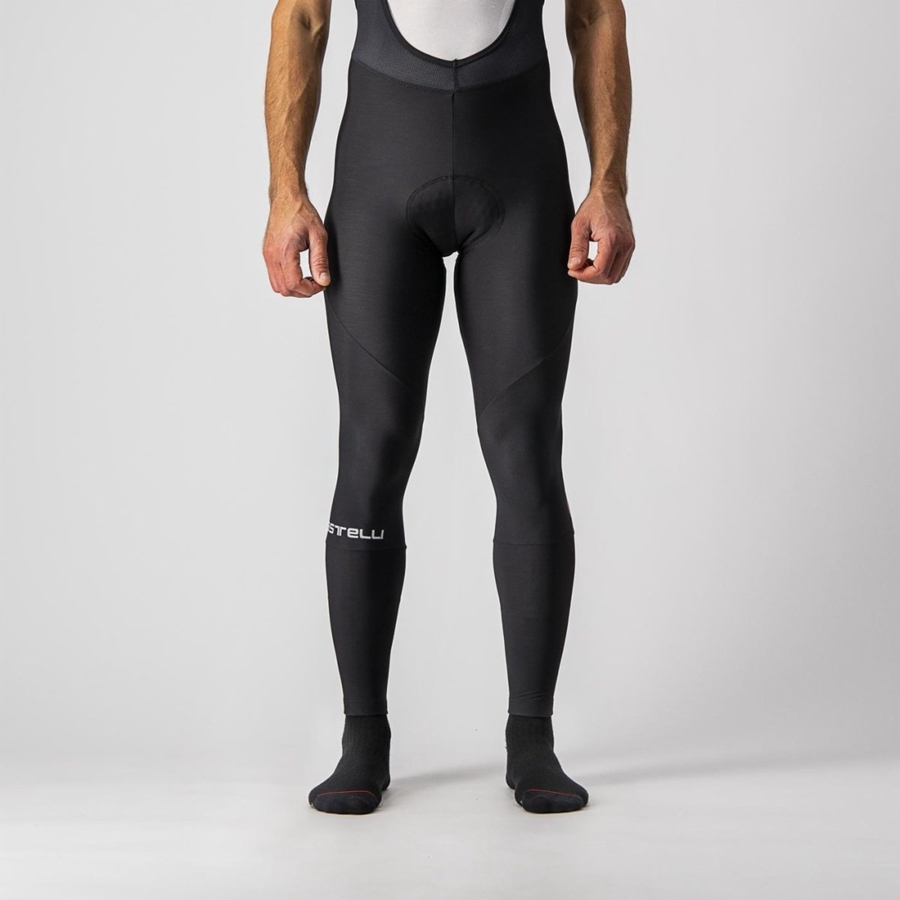 Castelli ENTRATA Men Bib Tights Black | XWGO91265