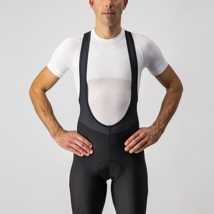 Castelli ENTRATA Men Bib Tights Black | XWGO91265