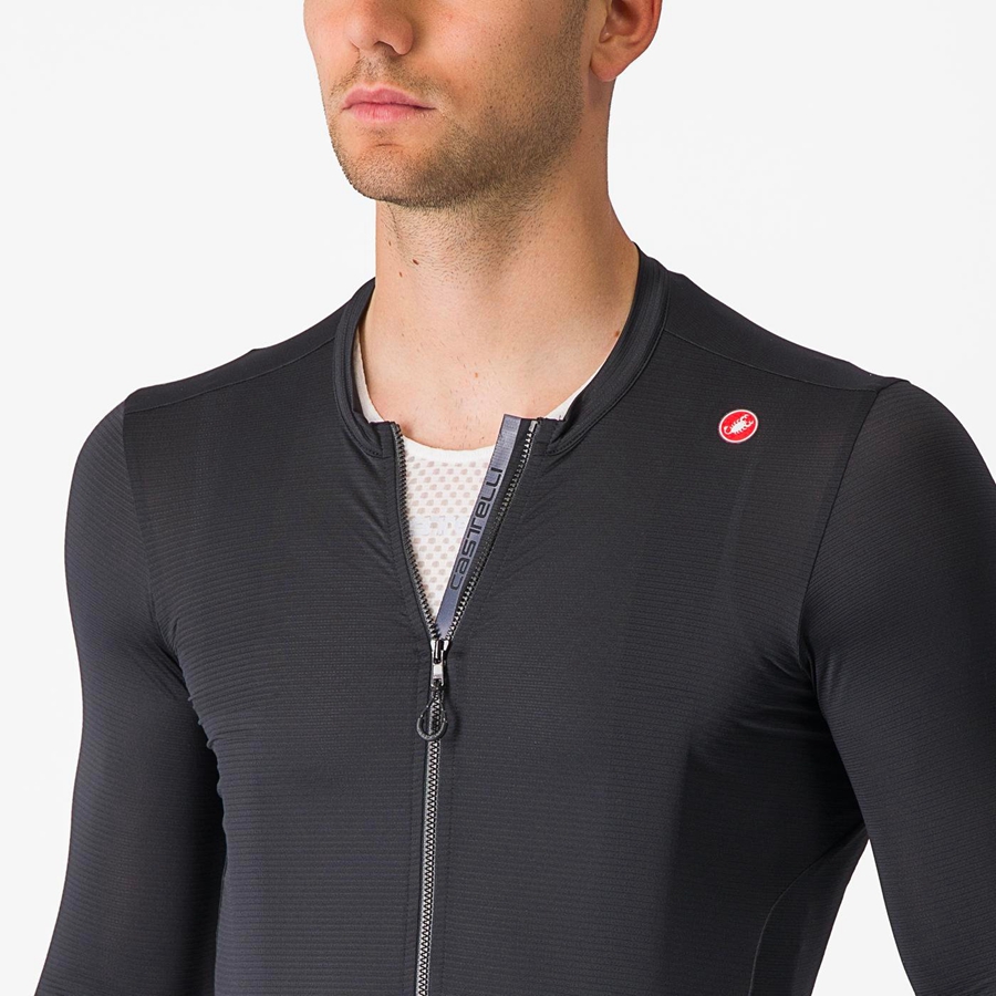 Castelli ESPRESSO LS Men Jersey Black / Dark Grey | UMVK16849