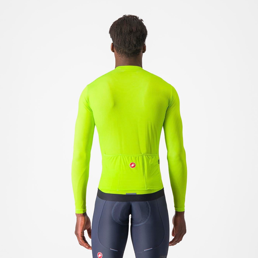 Castelli ESPRESSO LS Men Jersey Light Green / Deep Green | DEIA43128