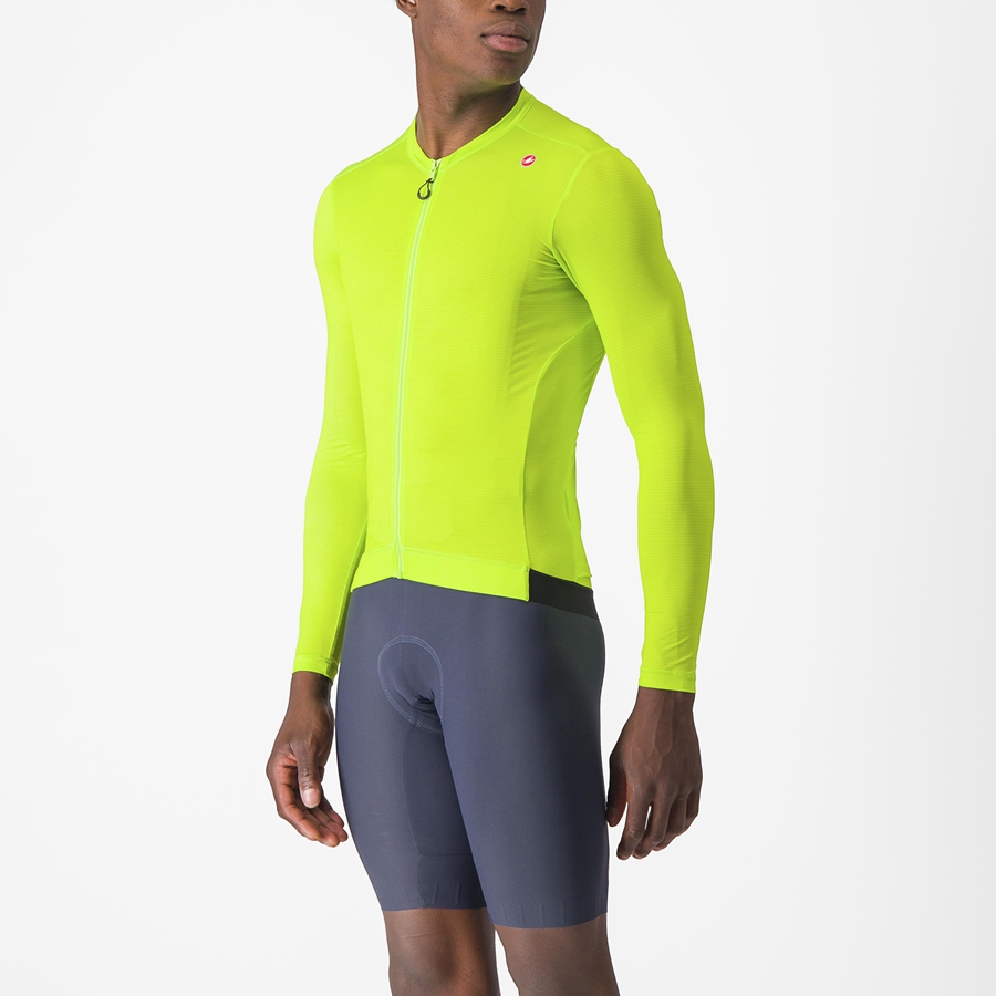 Castelli ESPRESSO LS Men Jersey Light Green / Deep Green | DEIA43128