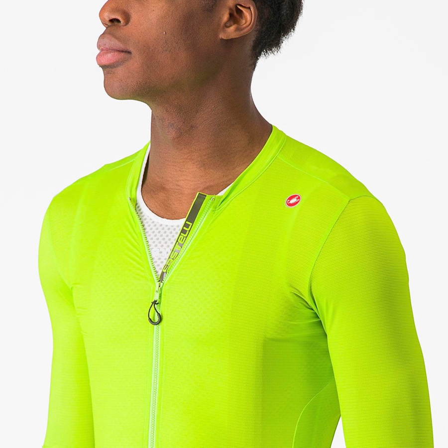 Castelli ESPRESSO LS Men Jersey Light Green / Deep Green | DEIA43128