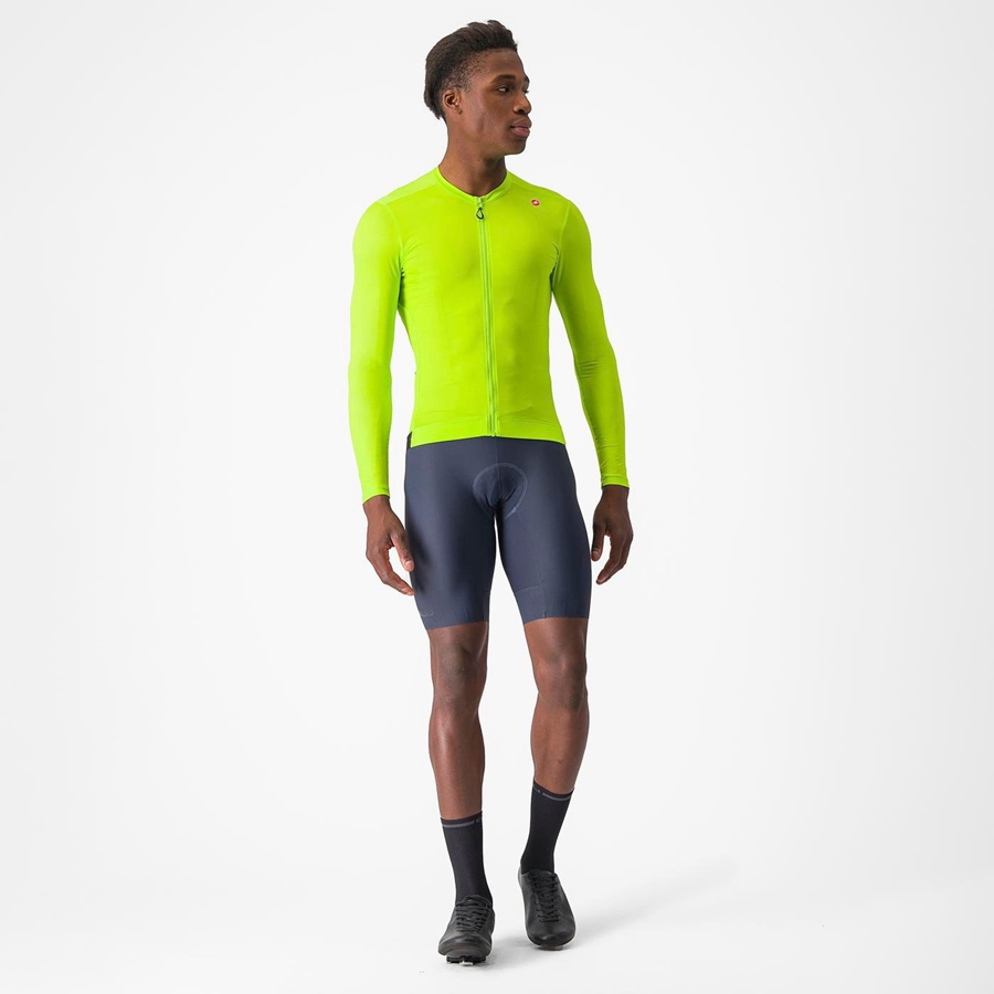 Castelli ESPRESSO LS Men Jersey Light Green / Deep Green | DEIA43128