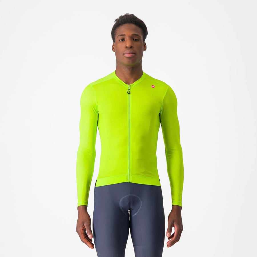 Castelli ESPRESSO LS Men Jersey Light Green / Deep Green | DEIA43128