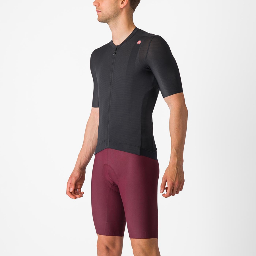 Castelli ESPRESSO Men Jersey Black / Dark Grey | PTLG63948