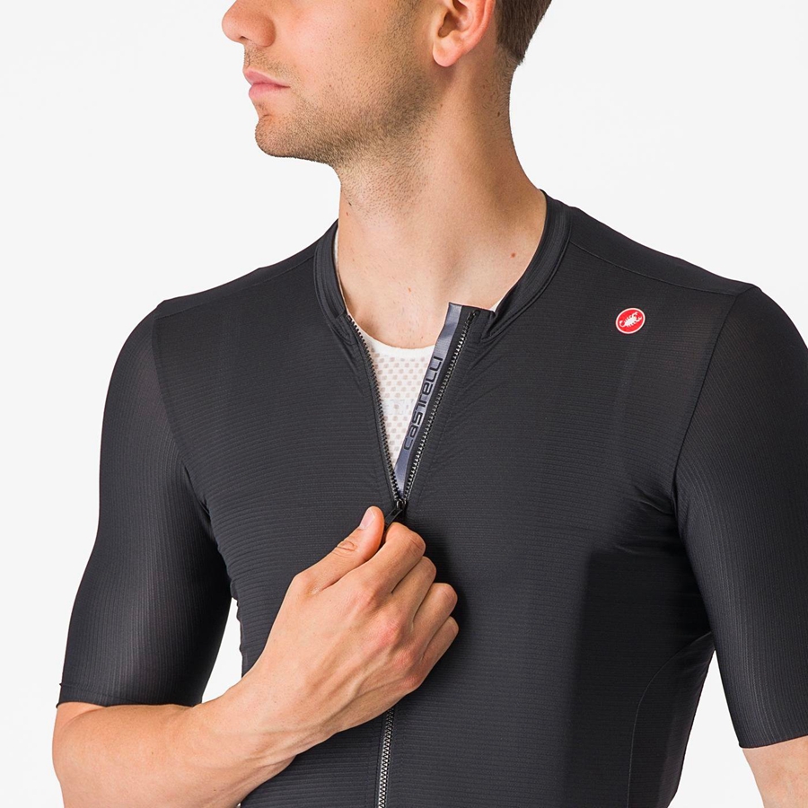 Castelli ESPRESSO Men Jersey Black / Dark Grey | PTLG63948