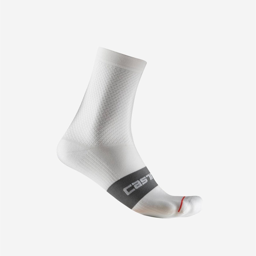 Castelli ESPRESSO W 12 Women Socks White | IKFY62805