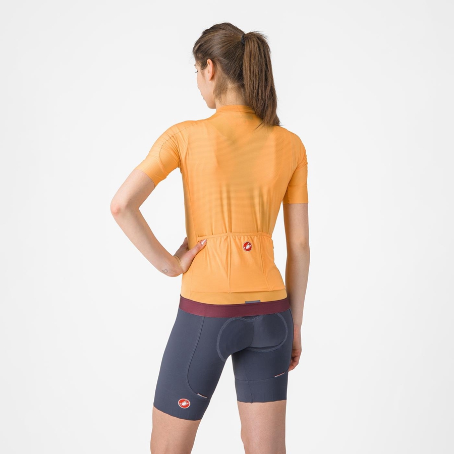 Castelli ESPRESSO W Women Jersey Orange / Deep Burgundy | ETCY84539