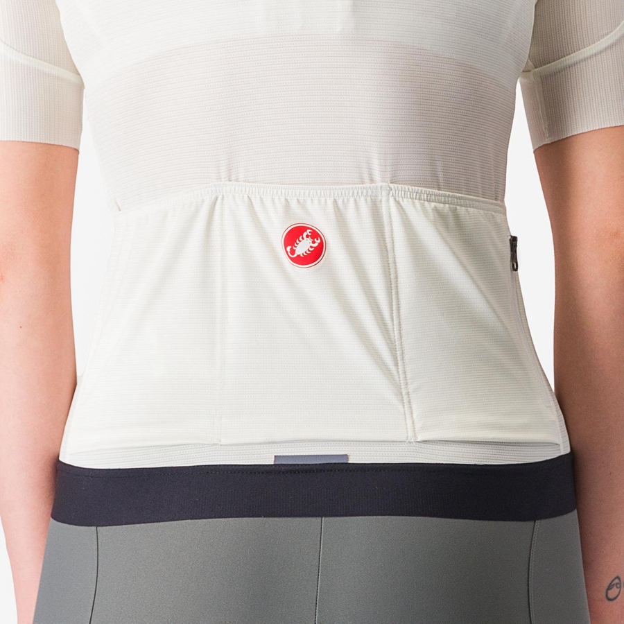 Castelli ESPRESSO W Women Jersey White / Dark Grey | RMET56410