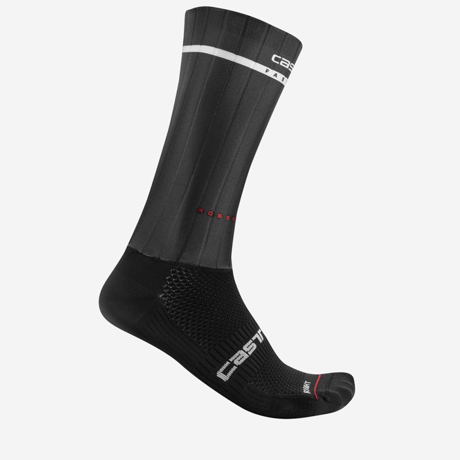 Castelli FAST FEET 2 Men Socks Black | CLHB72193