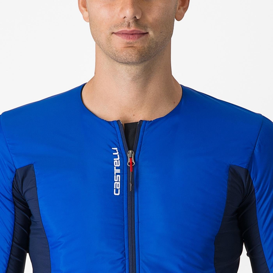 Castelli FLY JACK-SEY Men Jackets Blue / Blue | MLDK32058