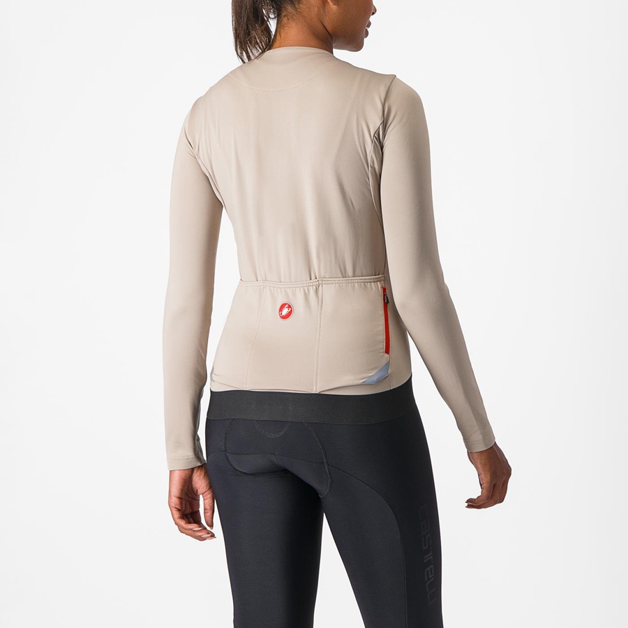 Castelli FLY LS W Women Jersey Grey | MKNY72809