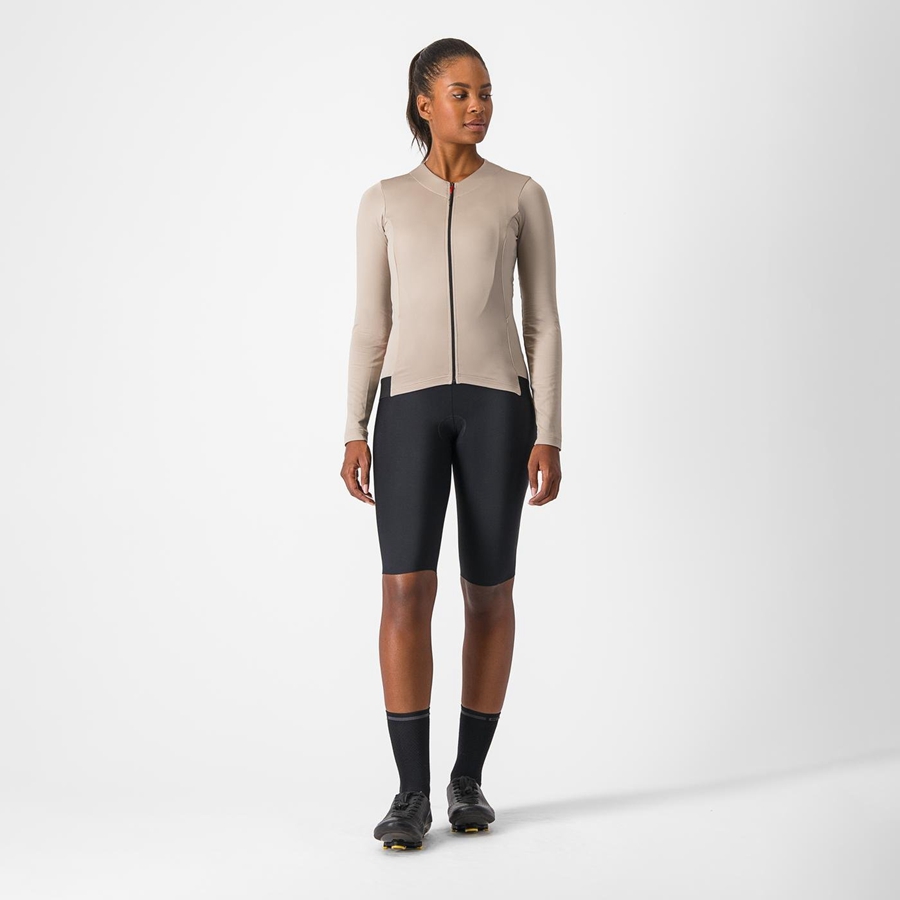 Castelli FLY LS W Women Jersey Grey | MKNY72809