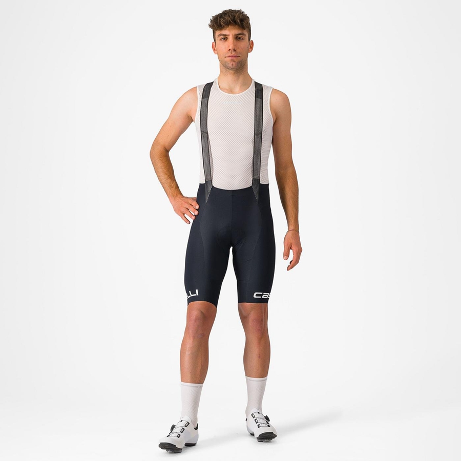 Castelli FREE AERO RC CLASSIC Men Bib Shorts Black / White | IAFQ50318