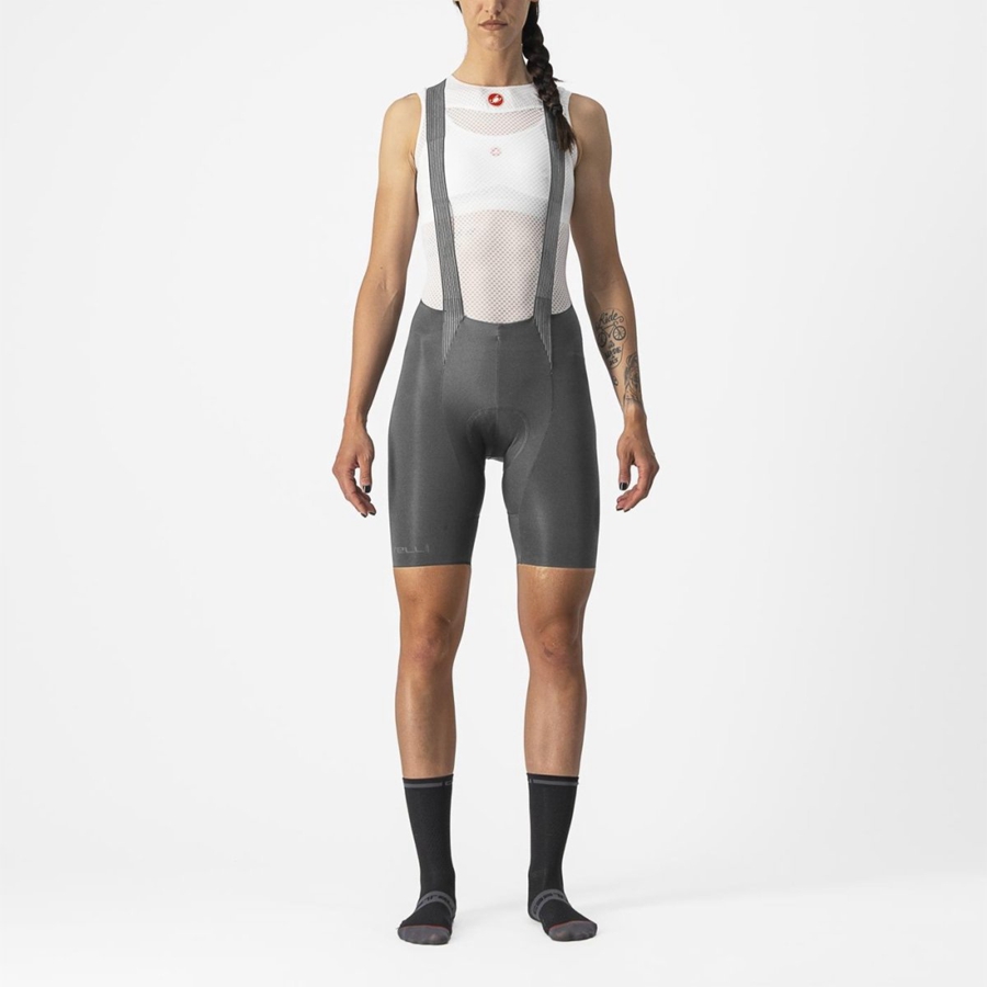 Castelli FREE AERO RC W Women Bib Shorts Grey | TCFI30826