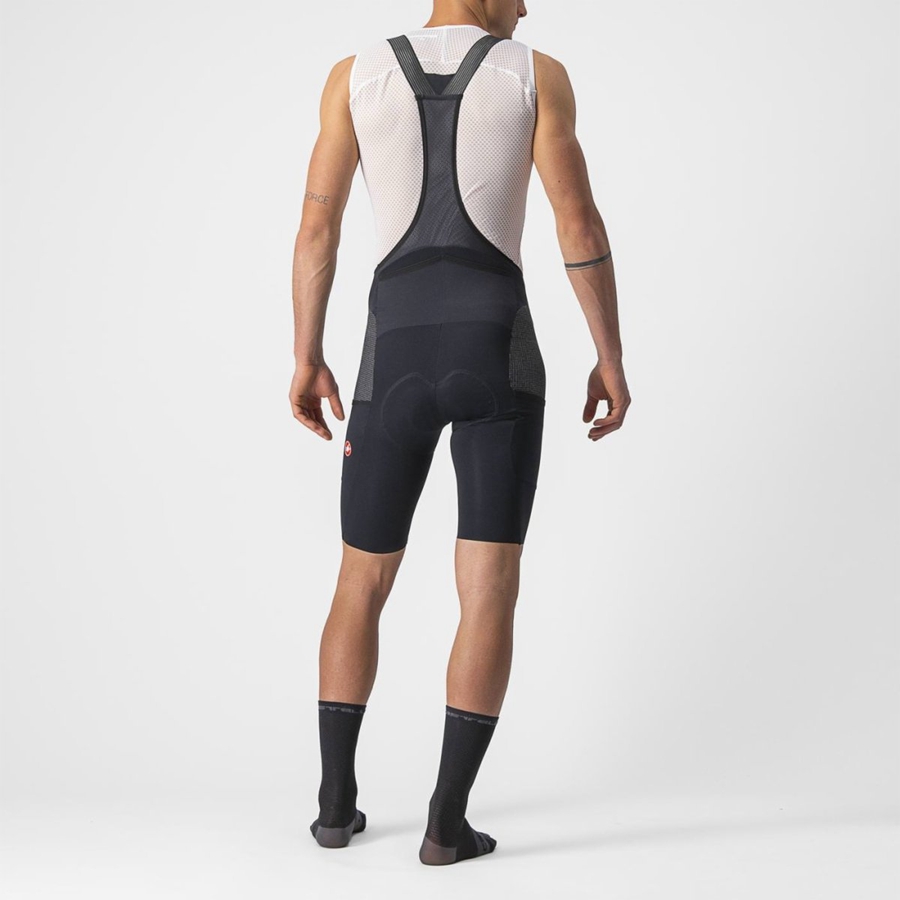 Castelli FREE UNLIMITED Men Bib Shorts Black | MQHP29160