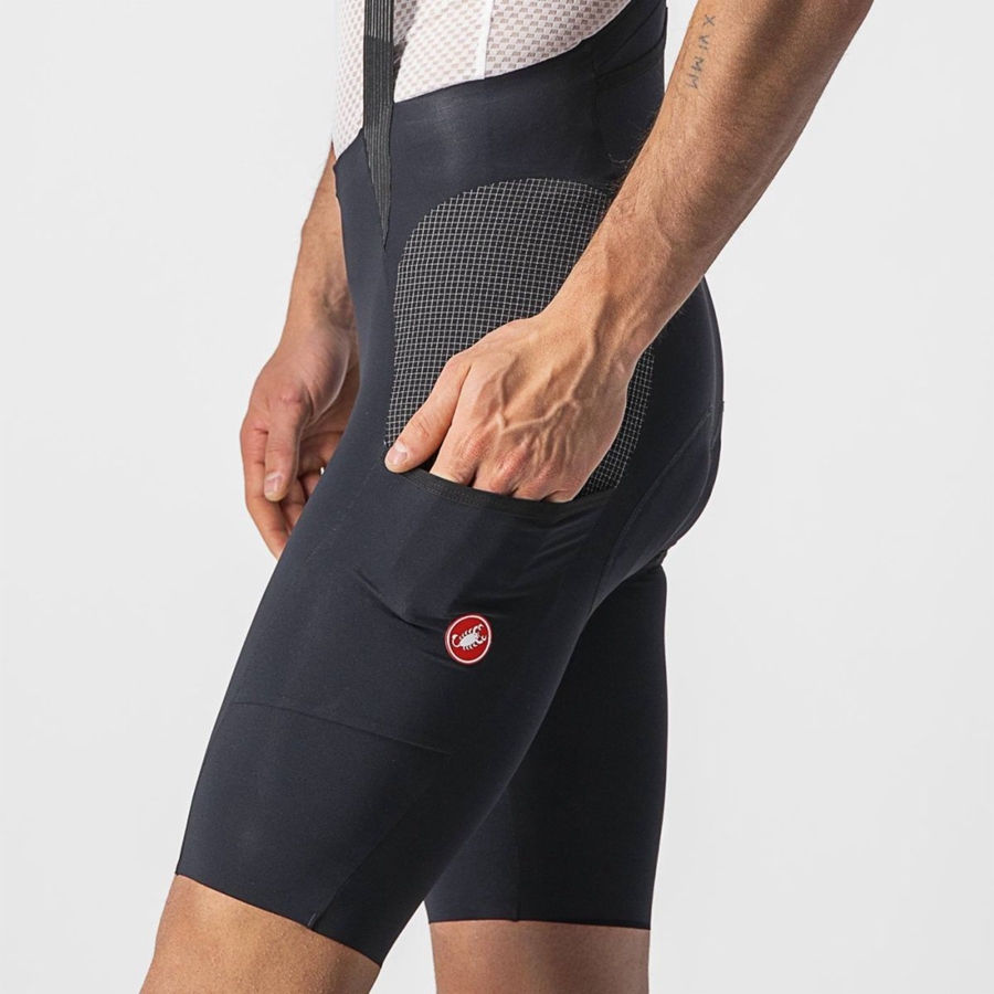 Castelli FREE UNLIMITED Men Bib Shorts Black | MQHP29160