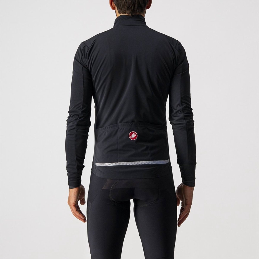 Castelli GO Men Jackets Black / White | KCTA47823