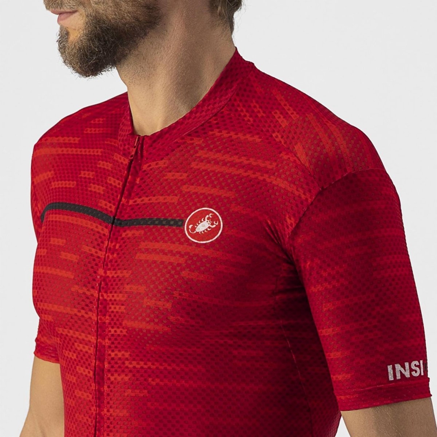 Castelli INSIDER Men Jersey Dark Red | IXLU74085