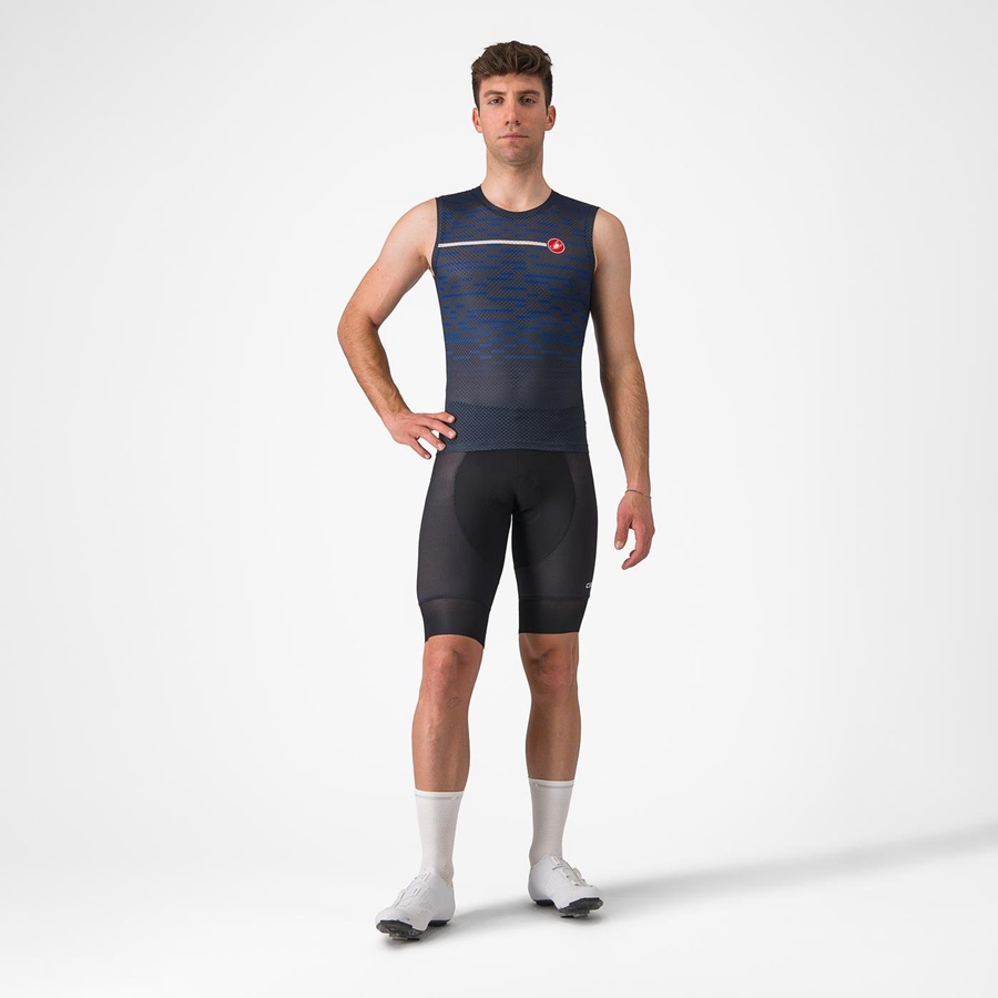 Castelli INSIDER SLEEVELESS Men Jersey Blue | VKMB72305